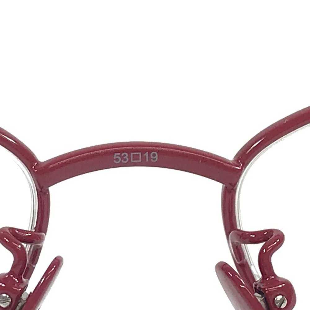 Gucci Eyeglasses Frames GG0339OJ 004 Titanium Red Oval Half Rim 53-19-140